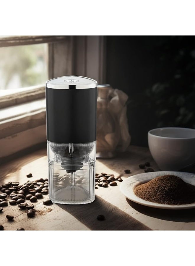 Portable Coffee Grinder, Rechargeable Electric Burr Grinder with External Adjustable Grind Settings - Image 2