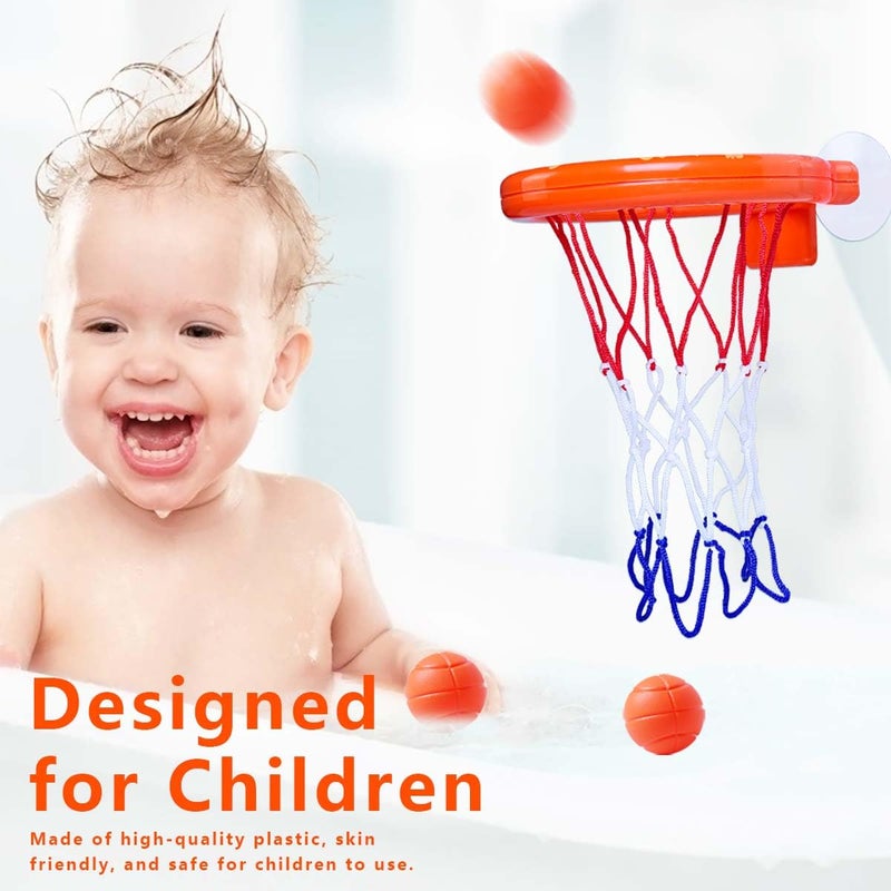 OBTANIM Bathtub Fun Basketball Hoop Balls Set Bathroom Shooting Game Toy for Toddler Kids Children Baby Bath Tub - Image 5
