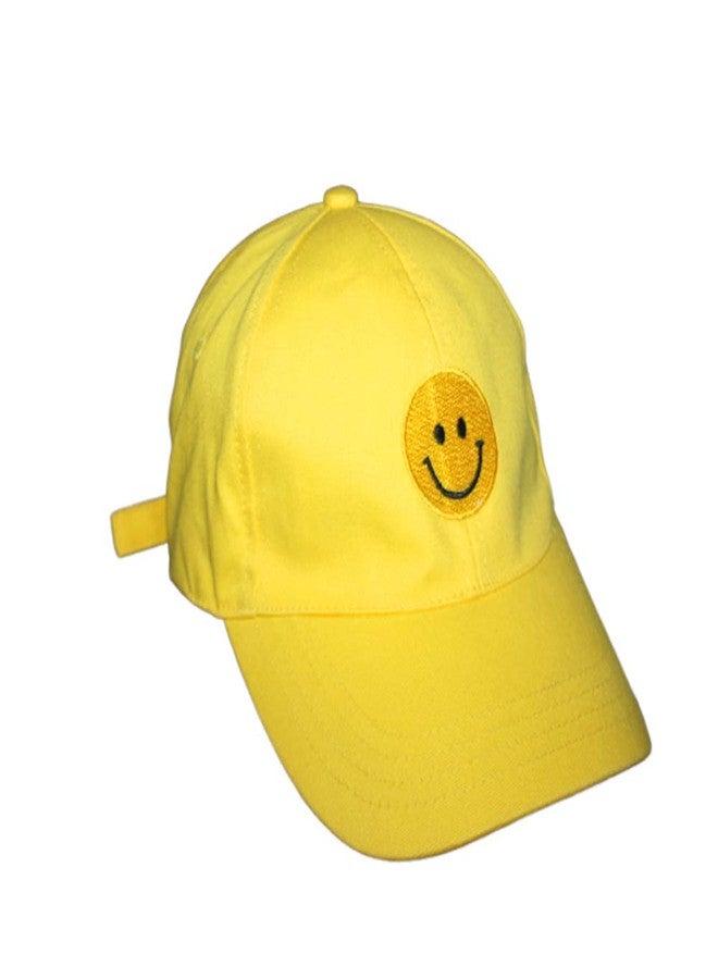 Malvina Boy's Yellow Smiley Cap Free Size/Travelling Cap/Vloggers Cap/Quotes Cap - Image 1