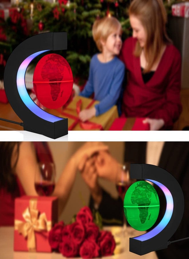 UVEHAS Levitating Globe with LED Lights, Multi-Color Changing Magnetic Levitation Globe Rotating Floating World Map Lamp Office Home Desk Decoration for Friend Birthday Gifts - Image 3
