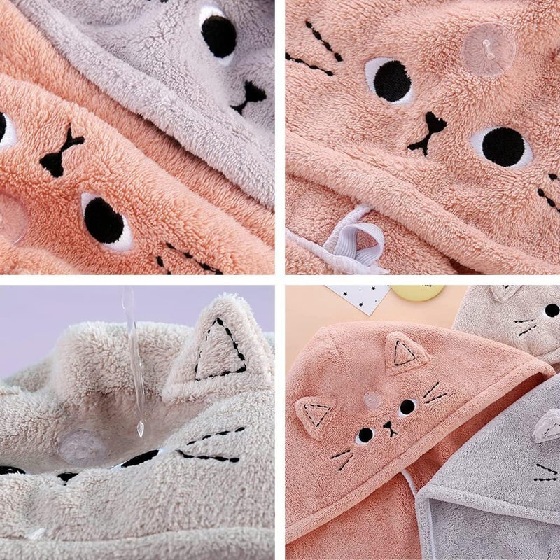 SYOSI 3-Pack Microfiber Cat Hair Drying Towels for Women and Girls - Image 5