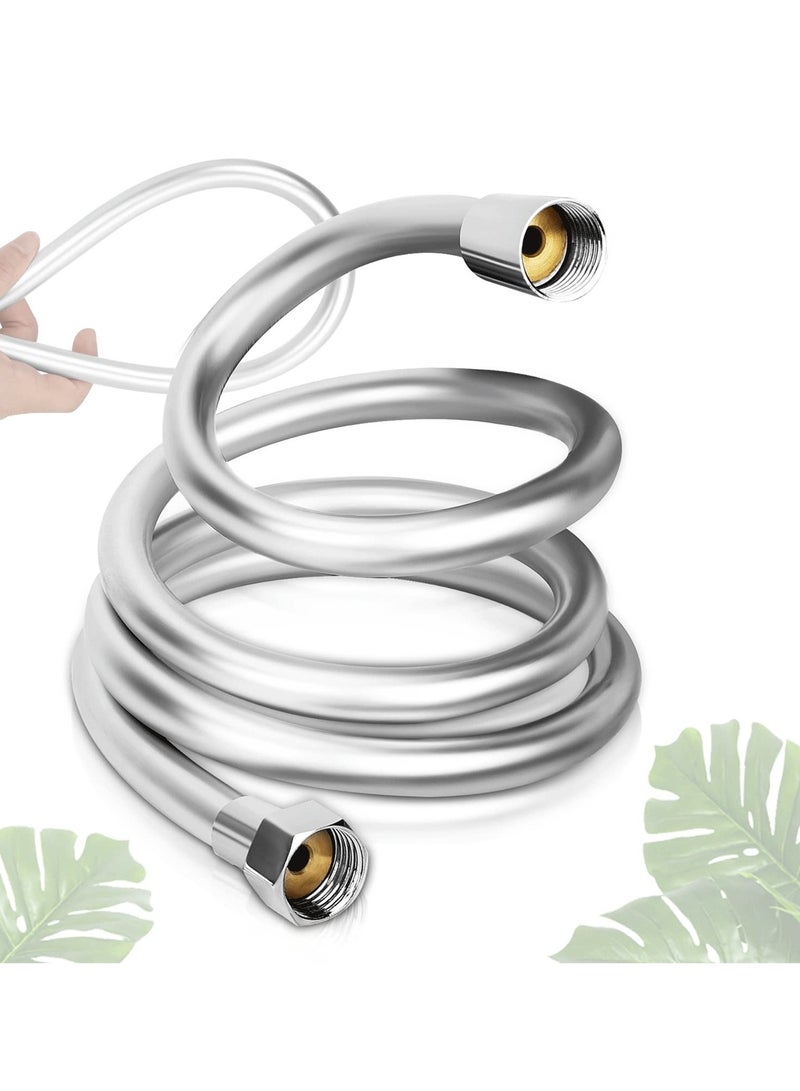 Universal 1.5m Chrome Shower Hose, Anti-Kink, Leakproof PVC Replacement for Bath Taps  - Image 1
