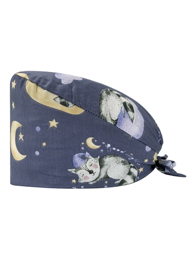 NIBEMINENT Hospital Nurse Scrubs Cap Beautician Scrub Hat Pet Shop Surgery Cap Dentist Cap Doctor Scrub Cap Long Hair Hat Accessories