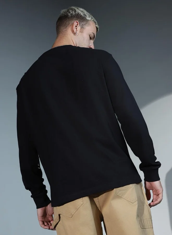 Hubberholme Men Black T-Shirts - Simple and Versatile Everyday Wear