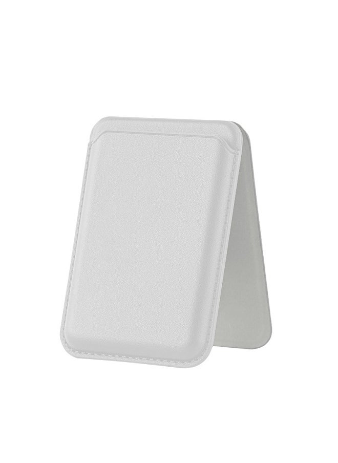 Generic PU Card Set Apple Magsafe Strong Magnetic Suction N52 Mobile Phone Bracket 16 Card Clip Leather Customizable LOGO-Specifications:White  - Image 1