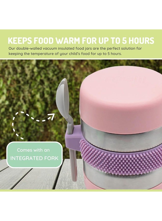 melii Kids' Food Jar, Silicone-Sleeved Fidget Thermos, BPA-Free, Leakproof Insulated, Holds Food Warm for Five Hours, 10.1 oz, 300ml - Image 4