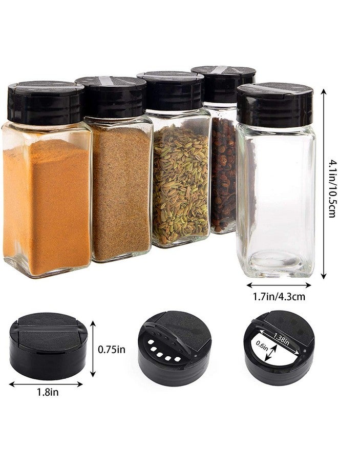WHISKET-120 Ml|Square Spice Bottles Containers, Mini Glass Spice Jars, Spice Bottles, Seasoning Containers, Glass Spice Jars.(24), Transparent - Image 5