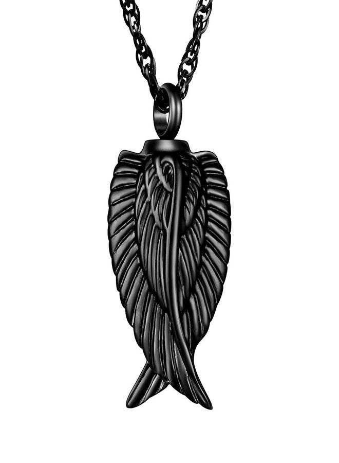 Dletay Angel Wing Cremation Necklace for Ashes Stainless Steel Urn Pendant Ashes Holder Memorial Jewelry - Image 1