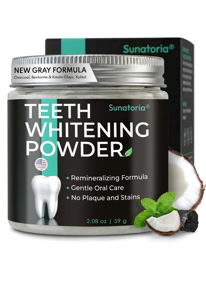 SUNATORIA Activated Charcoal Teeth Whitening Powder - Improved Formula – Coconut Teeth Whitener – Effective Remover Tooth Stains for a Healthier Whiter Smile - Product of UK - Image 1