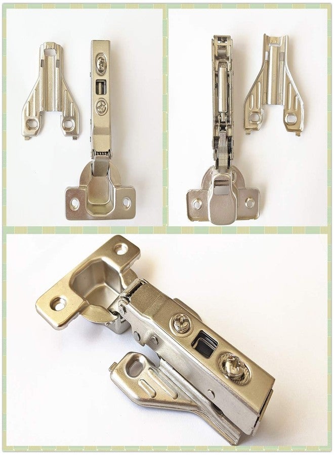 Elysian 2 Piece Clip on Soft Close Hinges 105 Degree Self Close for Frameless Cabinet with Mounting Plates Full Overlay Premium Included Screws 1 Pair 00mm Kitchen Cabinet Furniture Hardware - Image 2