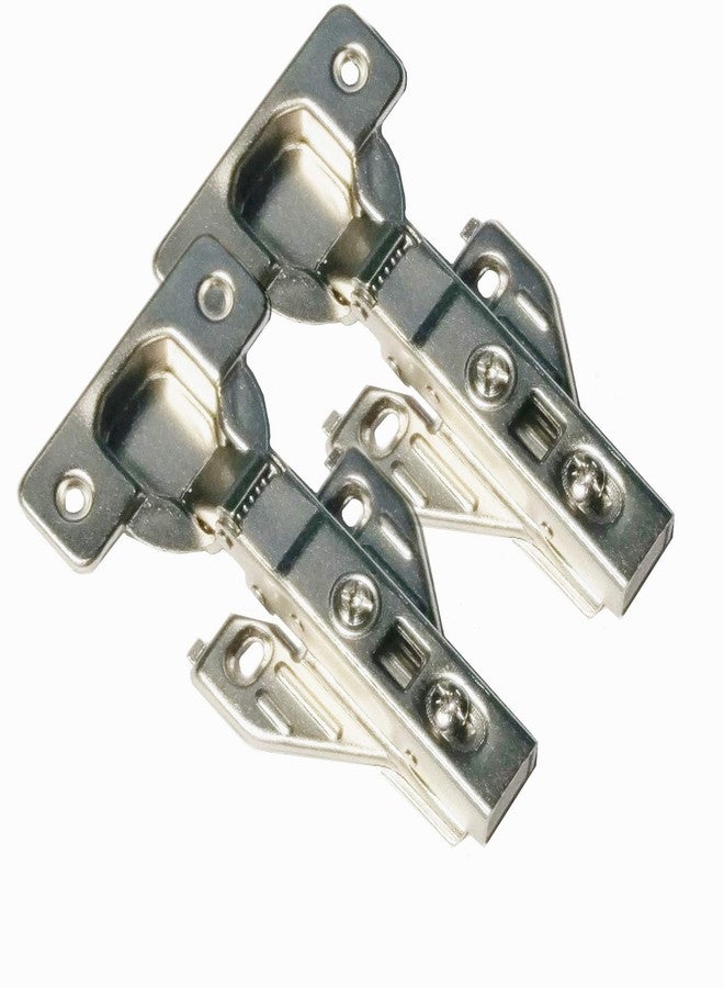 Elysian 2 Piece Clip on Soft Close Hinges 105 Degree Self Close for Frameless Cabinet with Mounting Plates Full Overlay Premium Included Screws 1 Pair 00mm Kitchen Cabinet Furniture Hardware - Image 1