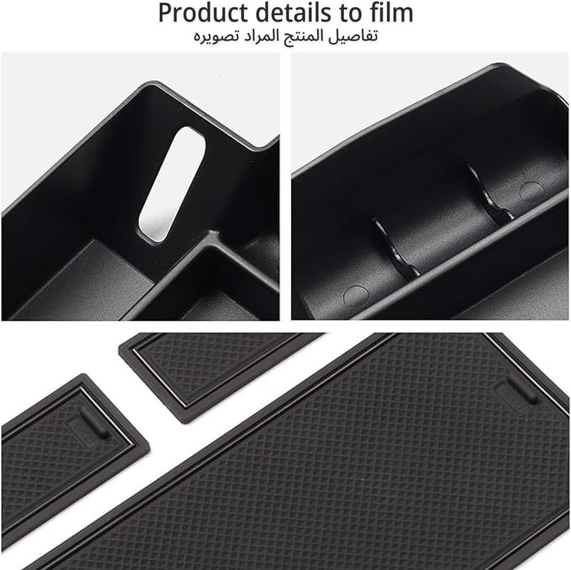 Central Armrest Console Tray Organizer for Nissan Patrol Armada Y61 VTC Accessories - Black - Image 4