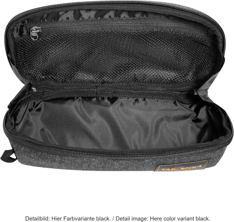 Tatonka Kulturbeutel Square Zip Pouch M (2L) - Aufklappbare Waschtasche mit 2 Reißverschluss-Netztaschen PFC/PFAS-frei - 10 x 25 x 9 cm, Navy, 10 x 25 x 9 cm, Hinged Wash Bag - Image 3