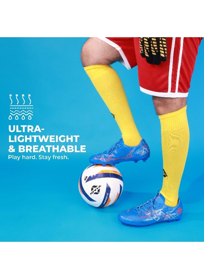 نيفيا جوارب كرة القدم من Plain Encounter للرجال والنساء، جوارب بطول الركبة، جوارب كرة القدم، جوارب كرة القدم، (أصفر/أسود، مقاس متوسط) - Image 2