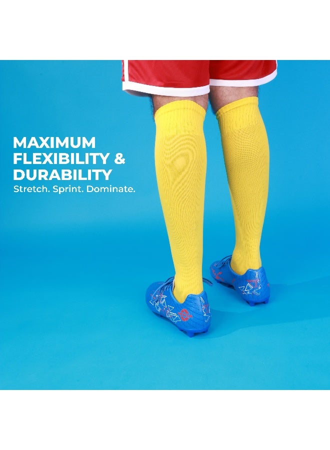 نيفيا جوارب كرة القدم من Plain Encounter للرجال والنساء، جوارب بطول الركبة، جوارب كرة القدم، جوارب كرة القدم، (أصفر/أسود، مقاس متوسط) - Image 5