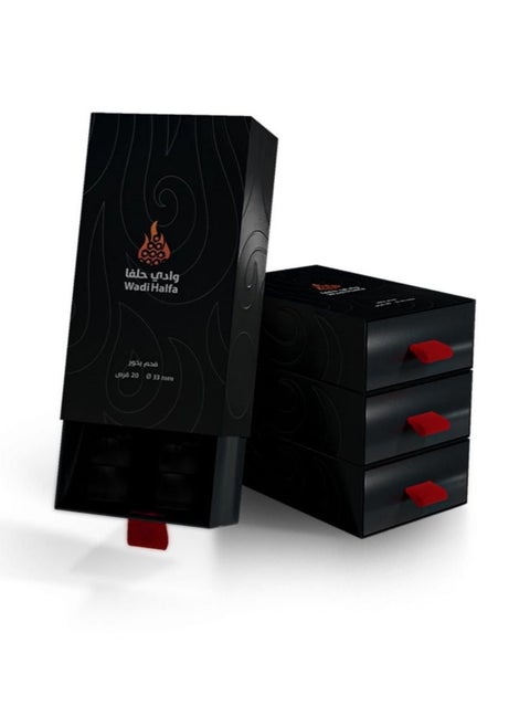 Regular size incense charcoal, a set of 4 boxes, easy to use, quick to ignite, and maintains the scent of real incense, wrapped in tin to make it easy to reseal after each use