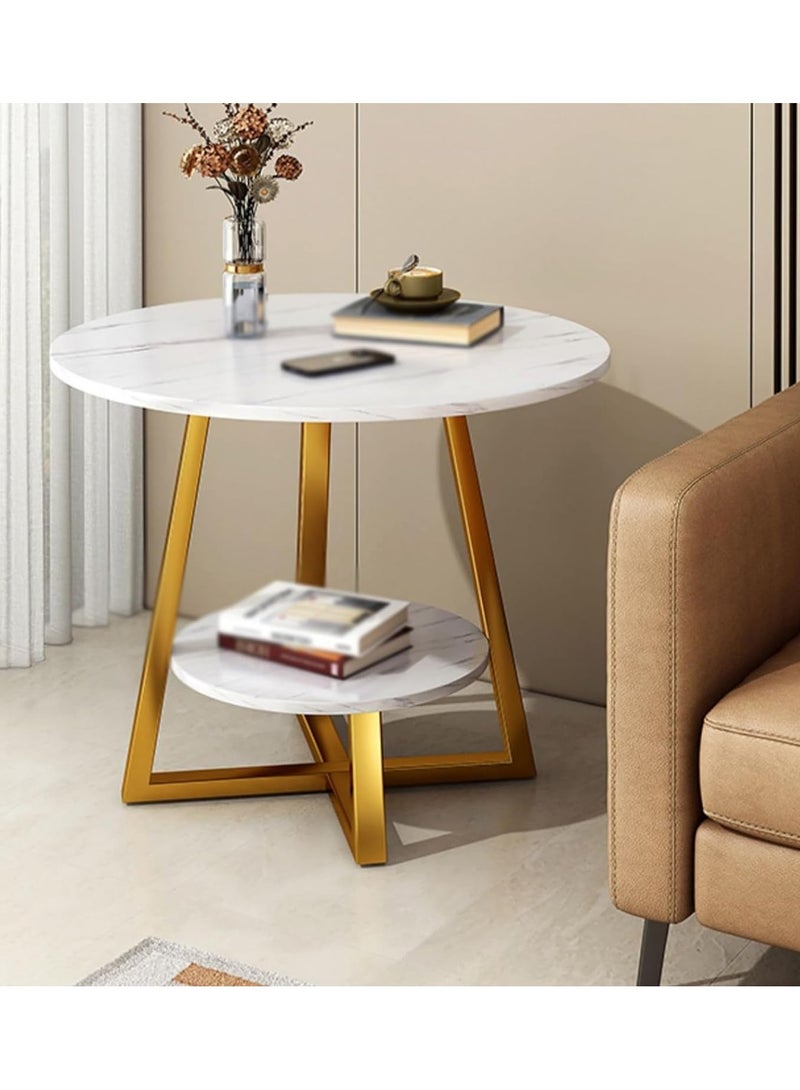 DubaiGallery Round side table 2 tier sofa table coffee table - Image 2