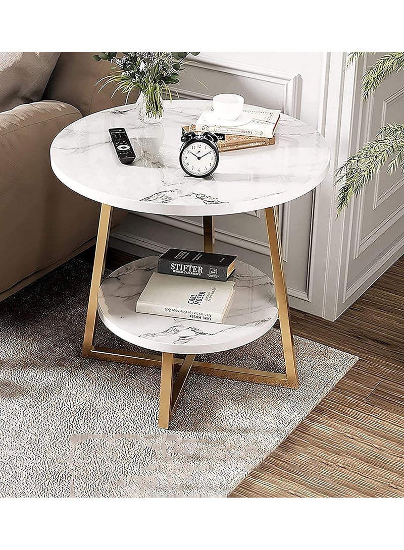 DubaiGallery Round side table 2 tier sofa table coffee table - Image 3