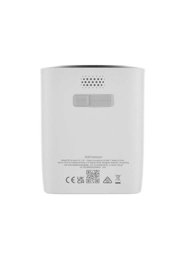 eufy S220 Solo Cam Solar Charging 2K Resolution White  - Image 4