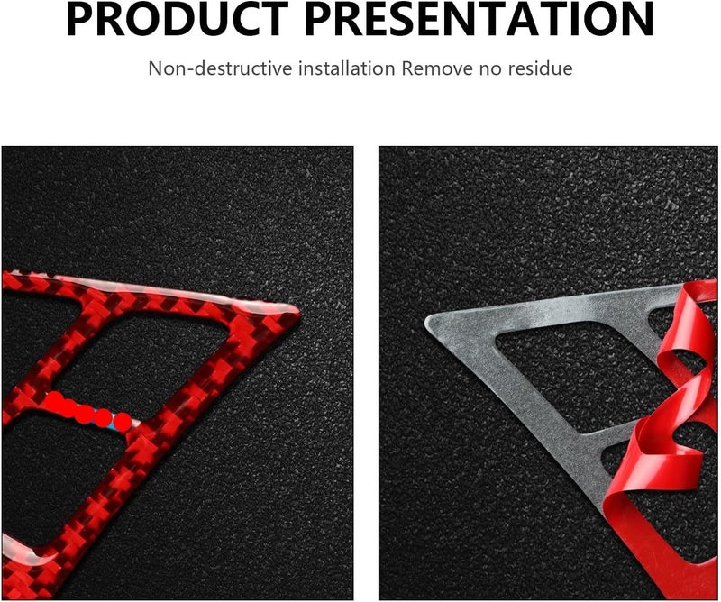 QASULER Carbon Fiber Steering Wheel Trim for BMW E90 E92 E93 - Image 3