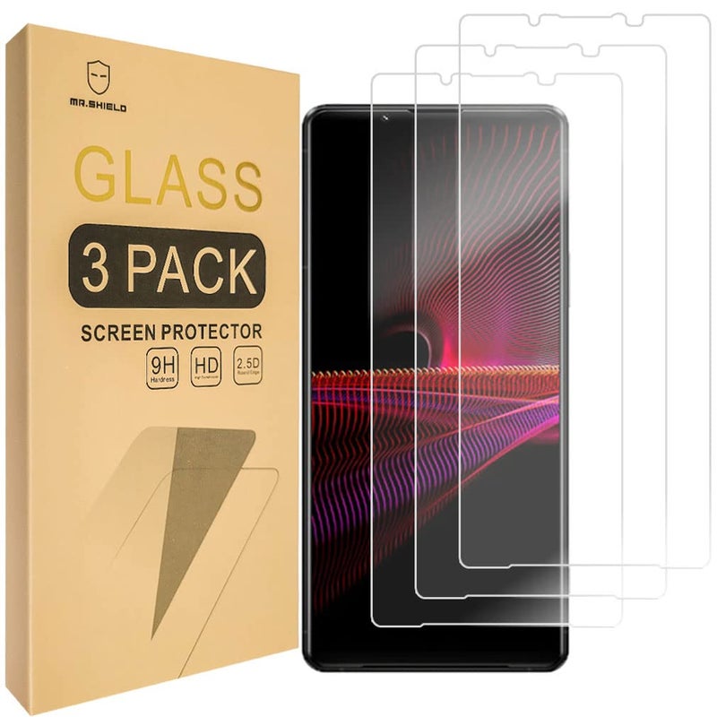 Mr Shield Mr.Shield [3-Pack] Designed For Sony Xperia 1 III [Tempered Glass] [Japan Glass with 9H Hardness] Screen Protector with Lifetime Replacement - Image 1