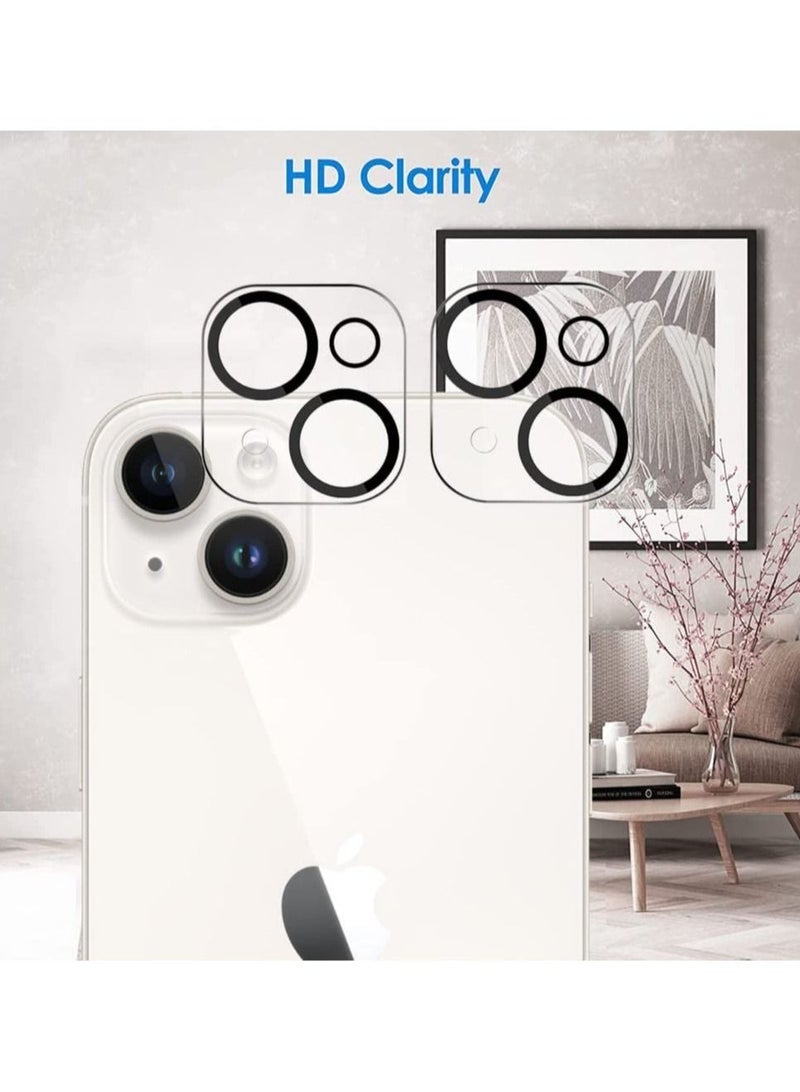 2 Pack Screen Protector for iPhone 14 6.1" 2022 + 2 Pack Camera Lens Protector, Case Friendly Tempered Glass Film, Anti-scratch HD Crystal Protection Coverage - Image 4