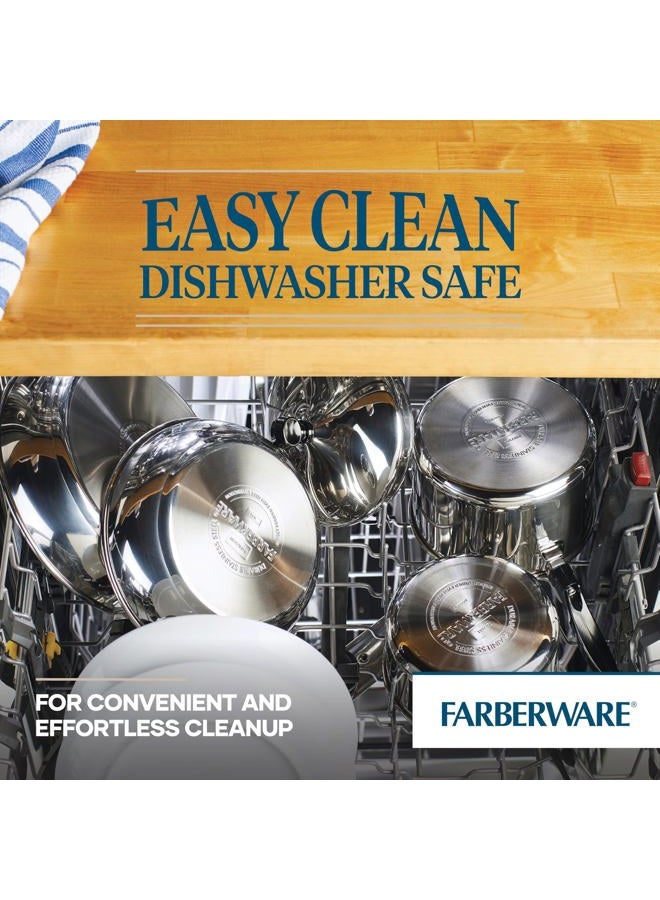 Farberware Classic Stainless Steel Frying Pan Set/Fry Pan Set/Stainless Steel Skillet Set - 8.25 Inch and 10 Inch, Silver - Image 5