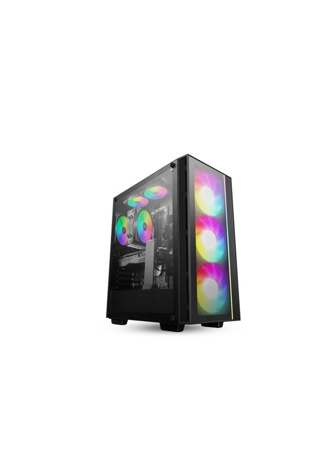 Nanotech Deepcool Powered Gaming PC, Intel Core I5-12400F 12th Gen, Dual GeForce GTX 1650 4GB OC, 1TB M.2 2280 NVMe, 650w 80+ Standard Digital Dual-Fan Single-Tower CPU Cooler - Image 1