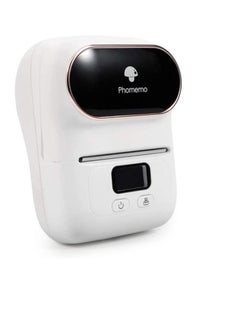 Phomemo M110 Portable Thermal Label Printer Bluetooth Connection Apply For Labeling Shipping Office Cable Retail Barcode And More with 1 40×30mm Label Roll White