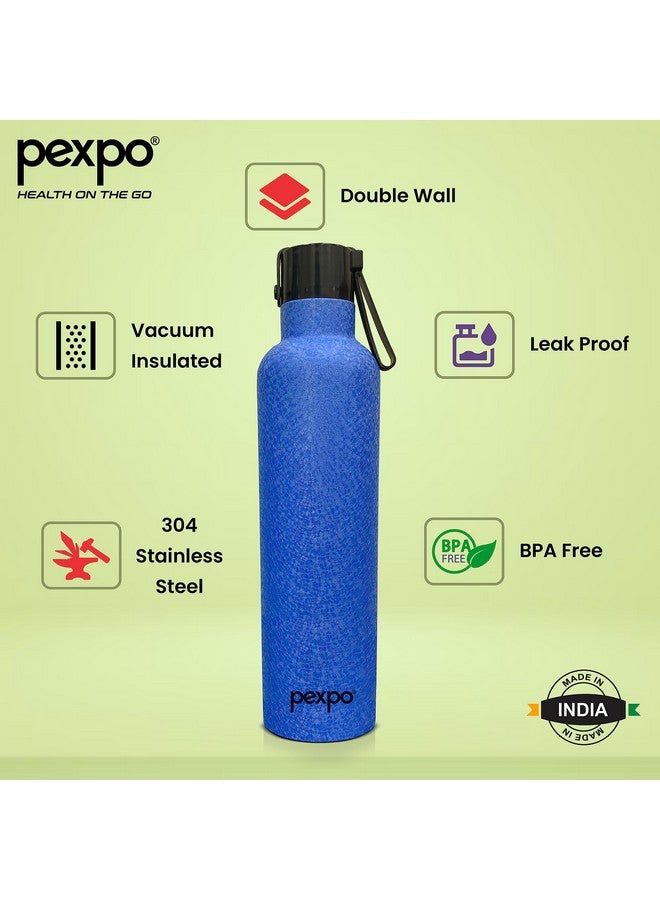 Pexpo Oslo Pro Hot & Cold Stainless Steel Water Bottle |Thermosteel Flask|Vacuum Insulated |ISI Certified |750ml, Blue| Gift for Girls & Boys|Office | Home | Gym | Adults| RCB Edition - Image 3