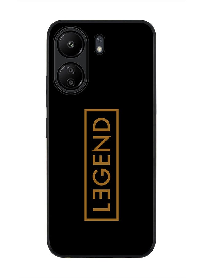 Stylizedd Rugged Black edge case for Xiaomi Poco C65, Slim fit Soft Case Flexible Rubber Edges Anti Drop TPU Gel Thin Cover- Legend - Image 1