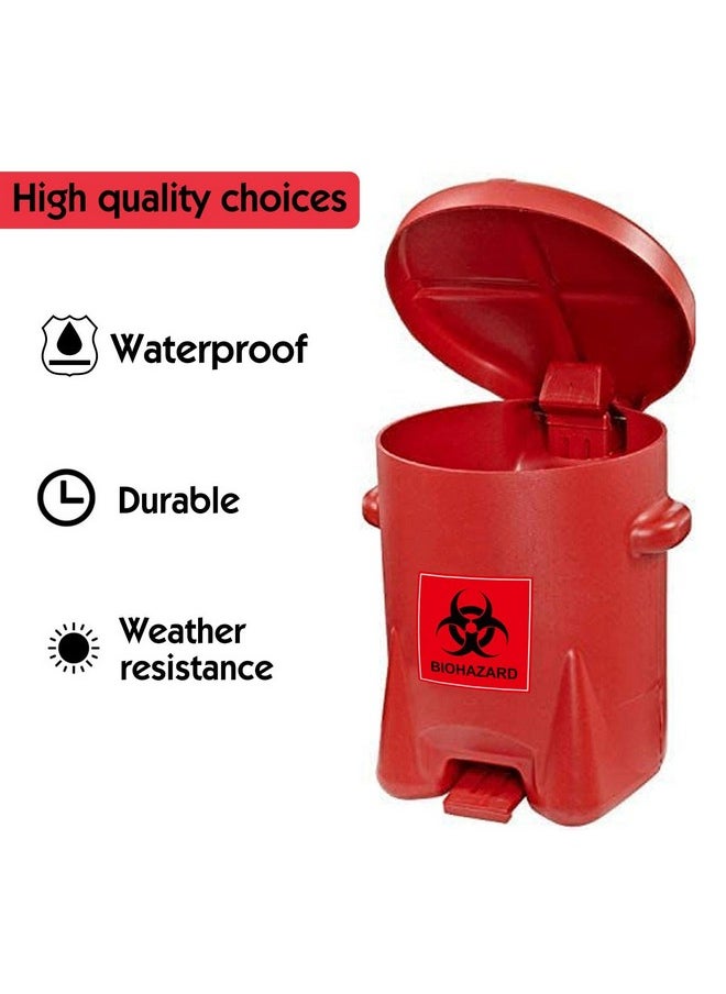 Well Tile - 12 Pack Biohazard Stickers Sign Biohazard Warning Labels 4Inch Universal Biohazard Symbol Vinyl Waterproof Hazardous Materials Warning Stickers For Labs Hospitals And Industrial Use - Image 1