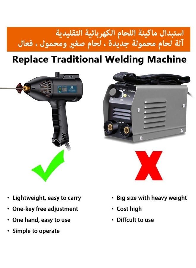 GearZone 220V-60Hz-3000W Handheld Portable Electric Welding Machine, Automatic Digital Smart Welding Machine With Current Adjustment Handle  - Image 4
