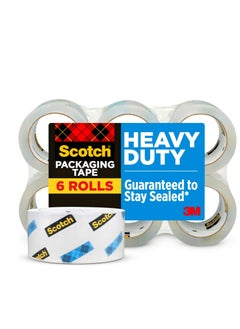 Scotch  Scotch Heavy Duty Shipping Packing Tape, Clear, Shipping and Packaging Supplies, 1.88 in. x 54.6 yd., 6 Tape Rolls  - Image 1