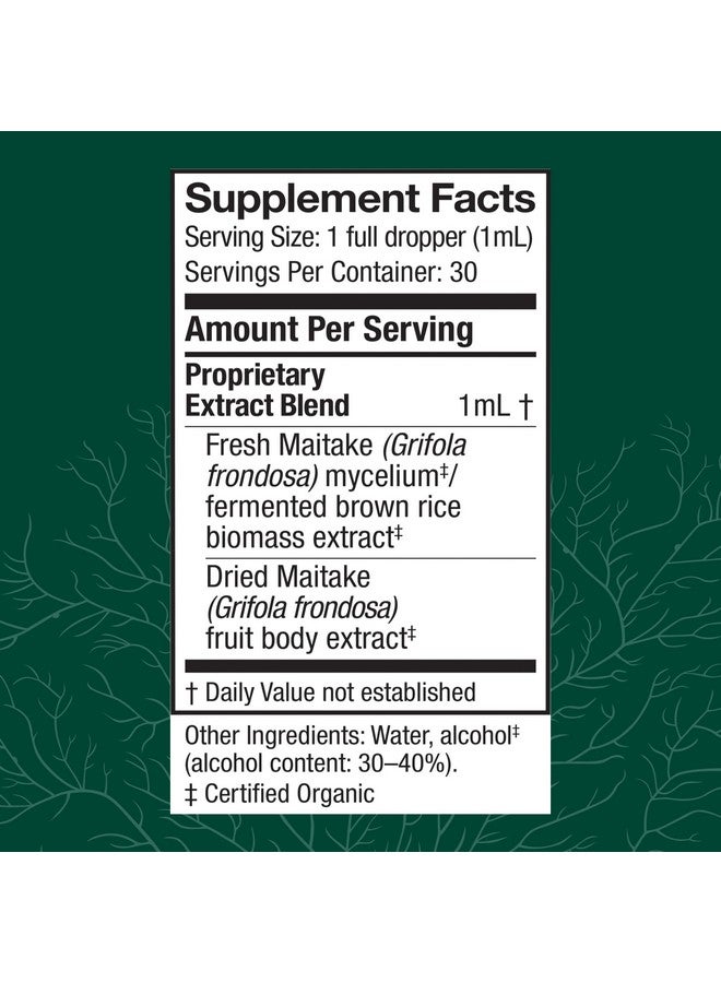 Host Defense Maitake Extract - Immune & Cellular Health Support - Dietary Herbal Supplement with Maitake Mushroom & Mushroom Mycelium - Liquid Supplement - 1 fl oz (30 Servings) - Image 2