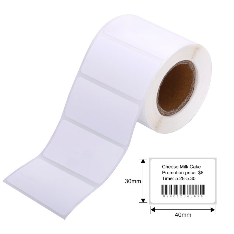 Label Printer Sticker Thermal Label Paper Self-Adhesive Printable Paper Roll Waterproof Oil-Proof Tear for Price Name Barcode Printing for DP23/DP30 Series Thermal Printer Label Maker Machine - Image 2