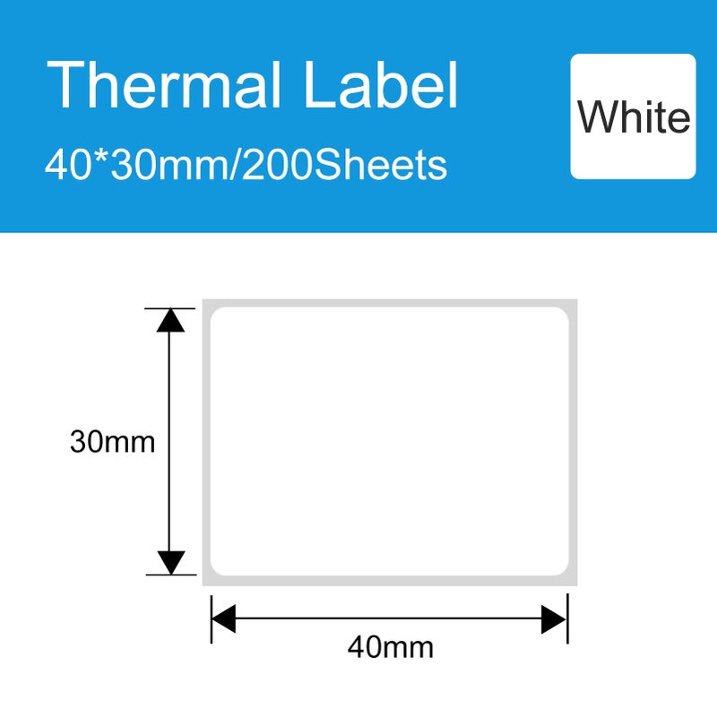 Label Printer Sticker Thermal Label Paper Self-Adhesive Printable Paper Roll Waterproof Oil-Proof Tear for Price Name Barcode Printing for DP23/DP30 Series Thermal Printer Label Maker Machine - Image 3