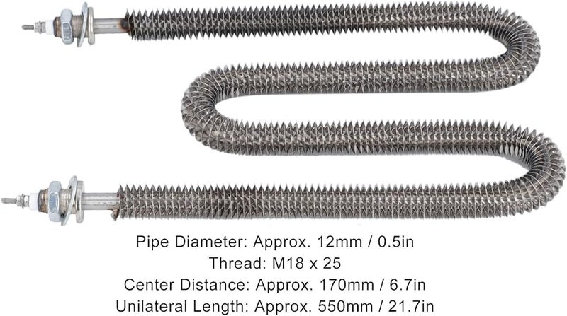 Stainless Steel Finned Oven Heater W Shape Heat Pipe Tube 380V Electrical Equipment - Image 3