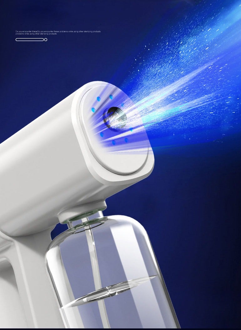 Generic Rechargeable Atomizer Sprayer Gun Handheld Nano Atomizer Spray Cordless Disinfectant Steam Gun Spray Large Capacity Electric Atomizer Fogger Machine Disinfection Gun for Car School Home - Image 3
