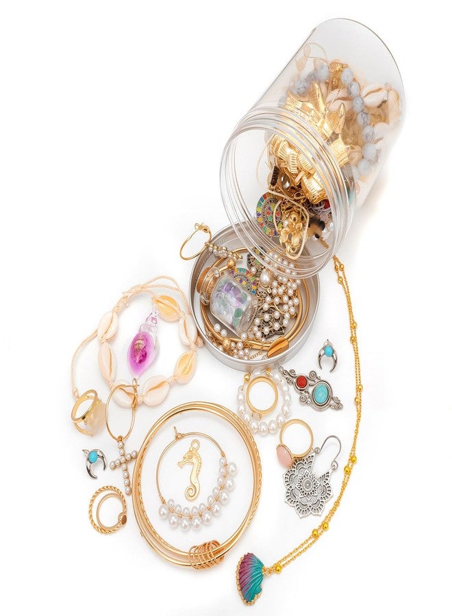 Raicegs 40+PCS Ocean Sea Theme Mystery Jewelry Jar Surprise Jewelry Box for Women Jewelry Set Necklace Earrings Bracelet Charms Rings Hair Clips Unique Gift for Her Women - Image 1