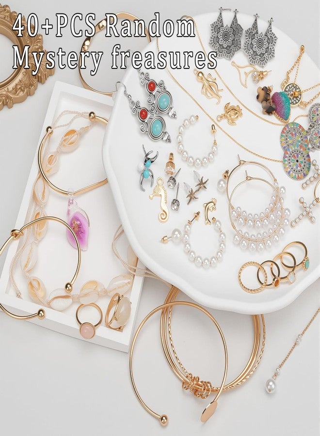 Raicegs 40+PCS Ocean Sea Theme Mystery Jewelry Jar Surprise Jewelry Box for Women Jewelry Set Necklace Earrings Bracelet Charms Rings Hair Clips Unique Gift for Her Women - Image 3