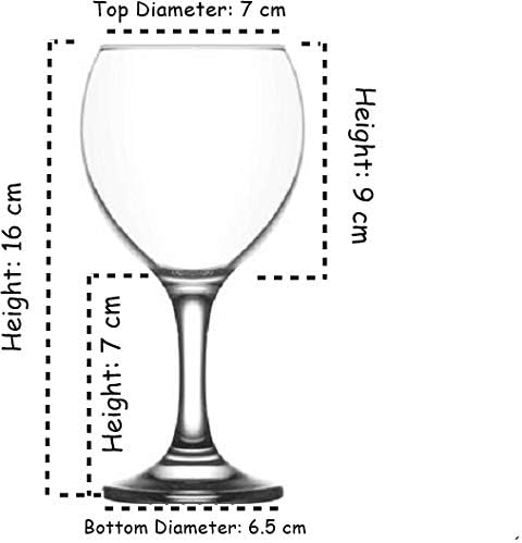 LAV lav Misket Stemware Wine Glasses Set of 6  Elegant Design for Wine and Cocktails  Ideal for Home Parties and Special Occasions  Durable Glass  Dishwasher Safe  875 oz - Image 2