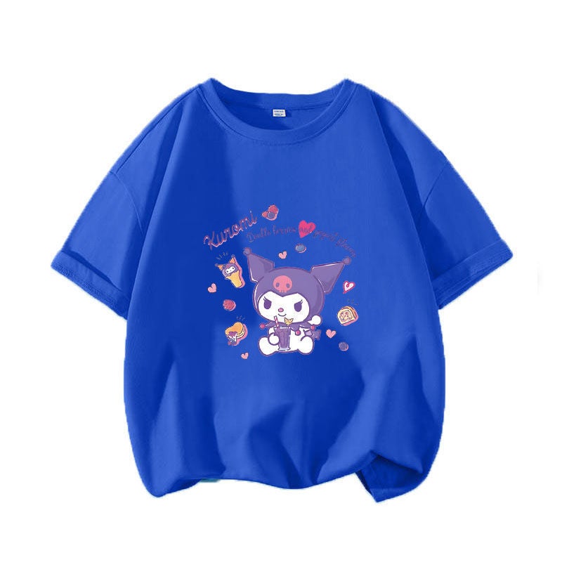 Coolometi Children'S Short-Sleeved Girls' Summer Printed T-Shirt New Children'S Yugui Dog Half-Sleeved Shirt Fashion - Image 1