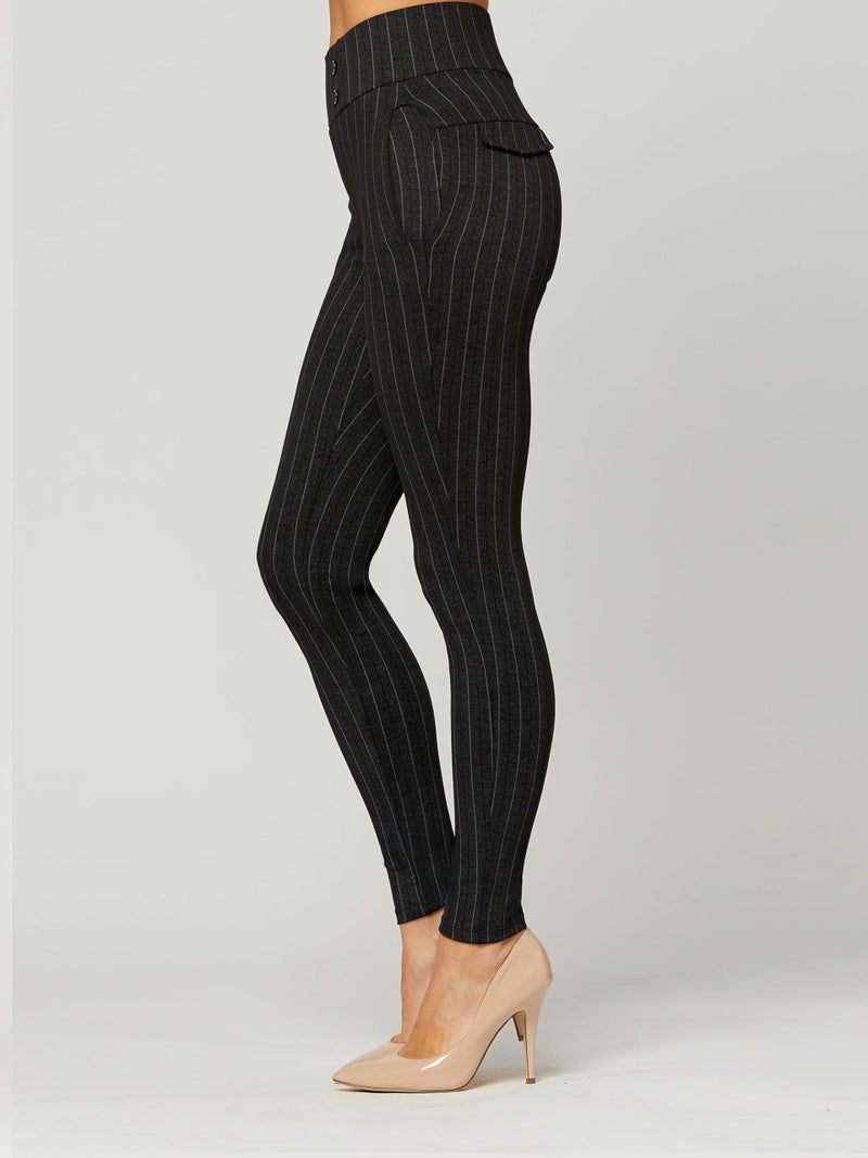 Conceited Womens Dress Pants with Tummy Control - Wear to Work - Stretch High Waisted Slacks with Pockets - Penciled in - Large - Image 5