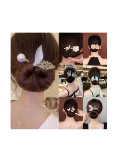 Excefore Ins Style Elegant Lazy Hair Curler, Crystal Hair Bun Maker, French Twist Hairstyle Bun Hair Accessories  - Image 3