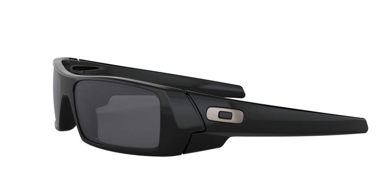 Oakley Men's Oo9014 Gascan Rectangular Sunglasses, Polished Black/Grey, 60 mm - Image 3