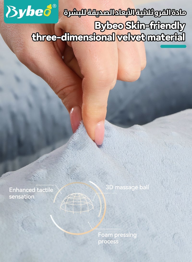 Bybeo Pregnancy Pillow + Maternity Belly Belt Set, Maternity Pillows with Removable Bean Velvet Cover, U-Shape Full Body Pillow for Sleeping, Body Pillows for Adults With Adjustable Belly Bands and Supports - Image 4