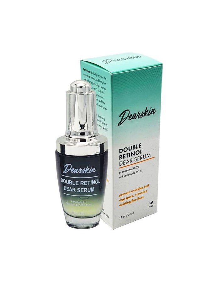 Dearskin - Retinol Serum Double Retinol Dear Serum by Dearskin Retinaldehide 0.1% plus Pure Retinol 0.5% Anti-Aging Powerful Anti-Wrinkle Repair Regenerating Serum - Image 1