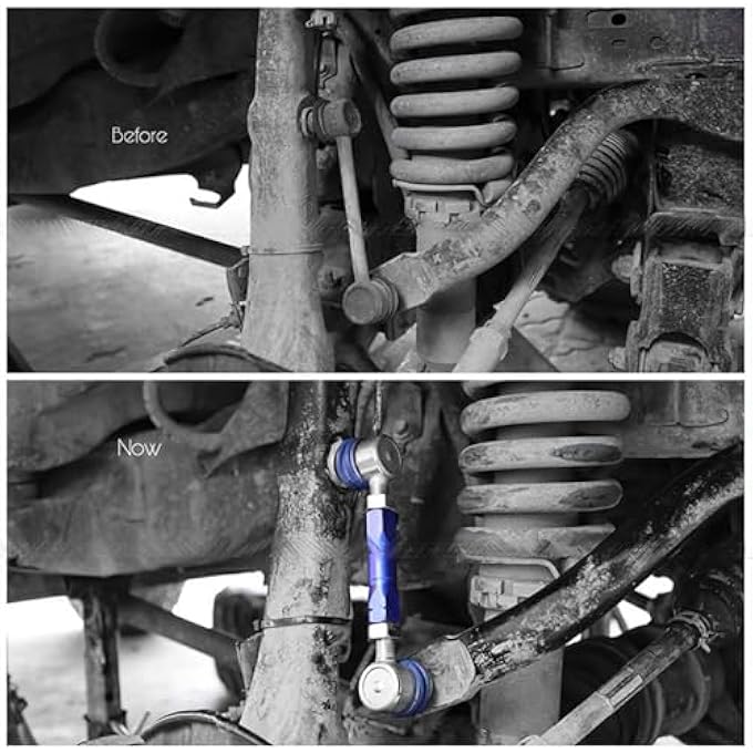 JS SUPER WORK Adjustable Sway Bar Link Front Stabilizer Bar Link Kit Fit For T0Y0Ta Fj CruiserFortunerHiluxLand Cruiser Prado 12Mm Ball Joint Adjustable Sway Bar Link - Image 2