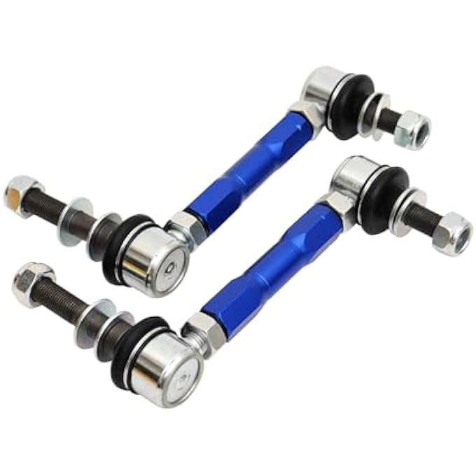 JS SUPER WORK Adjustable Sway Bar Link Front Stabilizer Bar Link Kit Fit For T0Y0Ta Fj CruiserFortunerHiluxLand Cruiser Prado 12Mm Ball Joint Adjustable Sway Bar Link - Image 1